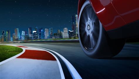 Premium Photo Low Angle Side View Of Car Driving Fast At Night With