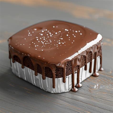 Premium Photo Indulgent Chocolate Cake Topped With Smooth Creamy