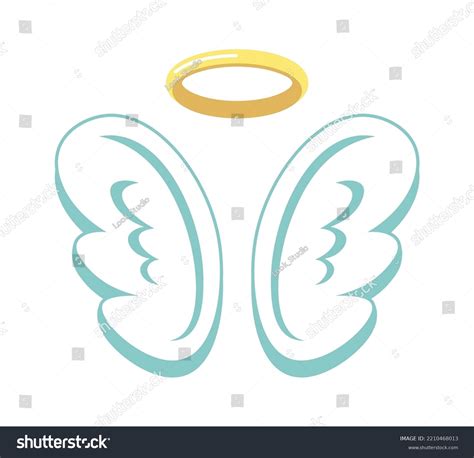 Cartoon Angel Wings Vector Illustration Stock Vector (Royalty Free) 2210468013 | Shutterstock