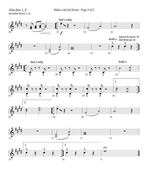 Make A Joyful Noise Choral Anthem Satb Alto Sax Sheet Music Pdf Lifeway Choral Arr David