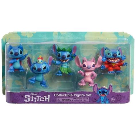 5 Pack Disneys Lilo Stitch Collectible Stitch Figur Set Figurer 5ba5