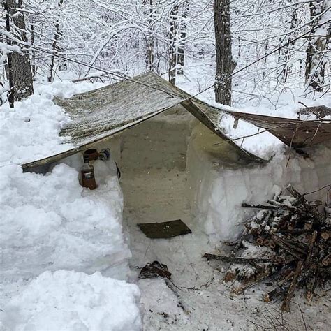 Survival/Prepping on Instagram: “A snow shelter idea for those that are ...