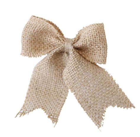 New Jute Burlap Bow Vintage Natural Jute Burlap Hessian Bows Lace