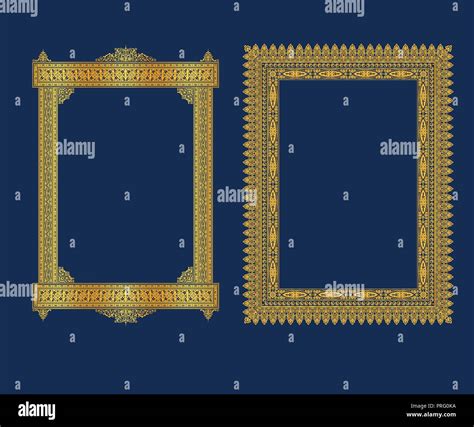 Set Of Luxury Decorative Vintage Frames And Borders Set Gold Photo