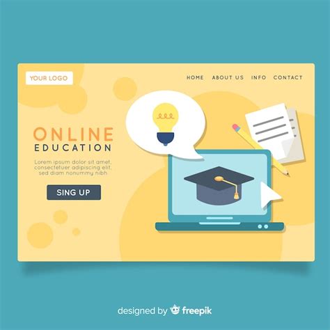 Online Education Landing Page Free Vector