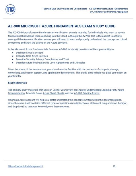 Az 900 Study Guide