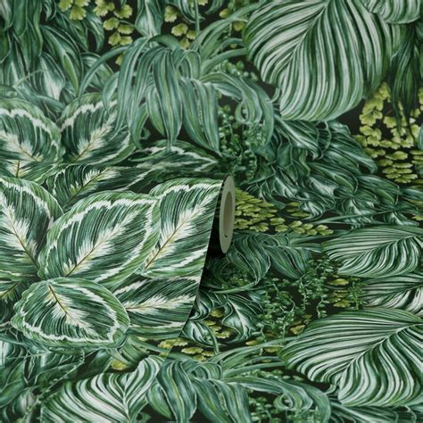 Dunelm Botanical Living Wall Green Wallpaper Green ShopStyle Decor