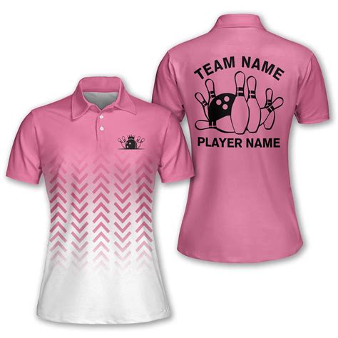 Personalized Pink Bowling Shirts For Women Custom Bowling Team Shirt For Women Retro Bowling