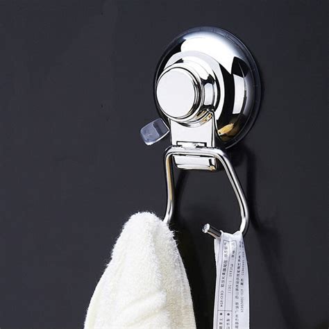 1PC Strong Suction On Wall Hooks For Bathroom Kitchen Stainless Steel