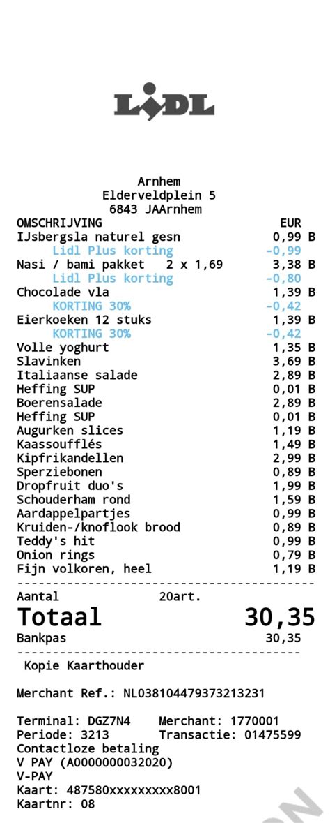 Bonnetje Met zn tweeën redden we het met 60 aan boodschappen per