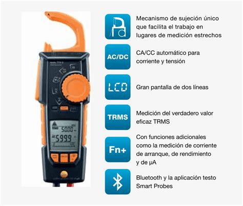 Testo True Root Mean Square Measurement Clamp Meter With