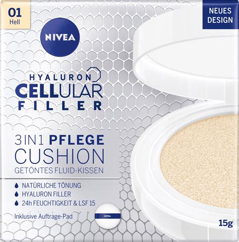 Nivea Fluid Getönt 3in1 Cushion Hyaluron Cellular Filler Hell 15 G