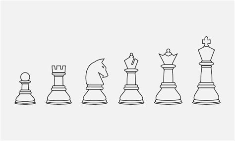 Premium Vector | Chess Outline