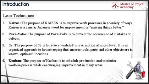 essential lean techniques