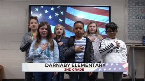 Daily Pledge: Students From Darnaby Elementary 2nd Grade Class