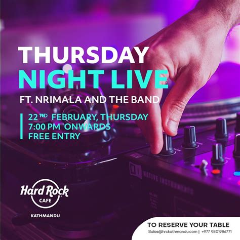 Thursday Live At Hard Rock Cafe Arkoevent