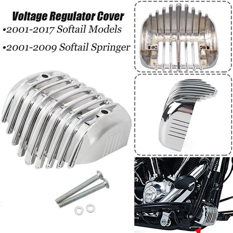 Chrome Voltage Regulator Cover For Harley Heritage Softail Classic