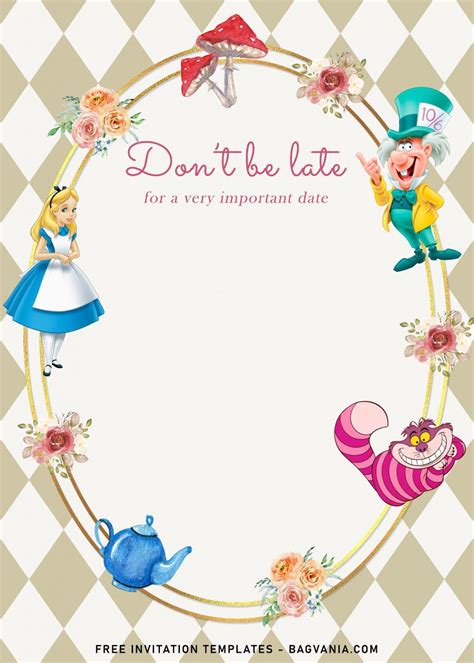 Templates Alice In Wonderland Printables Alice In Wonderland Clocks