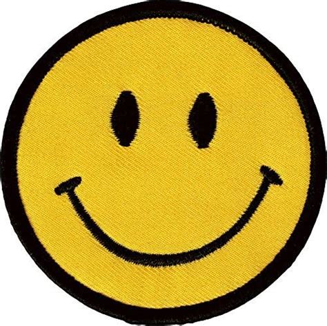 Graphic Dust Smiley Face Embroidered Iron On Patch Smile Logo Happy