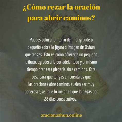 Oraci N Abre Caminos A Oshun Destrancar Tus Caminos