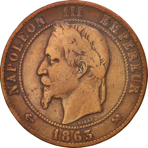 France Napoleon Iii Centimes Bordeaux Tb Bronze Km