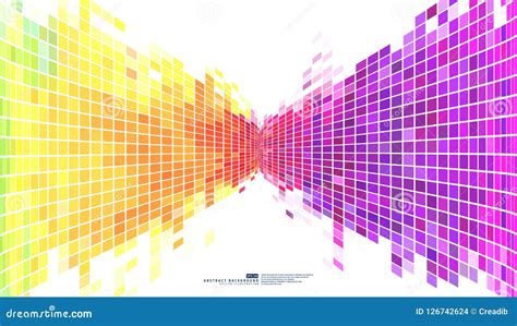 Colorful Abstract Background Mosaic Pixels Stock Vector Illustration