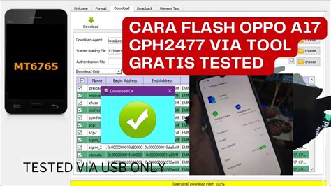 HOW TO FULL FLASH OPPO A17 WHIT SP FLASH TOOL Cara Flashing OPPO A17