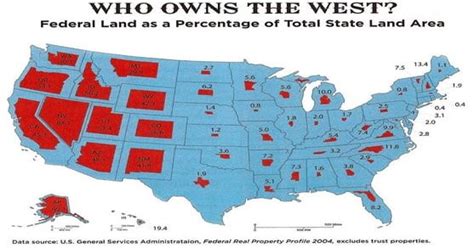 USA: Federal Land as a percentage of total state land area [557 x 453] : MapPorn