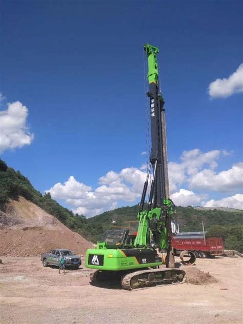 Max Pile Depth 64m Hydraulic Piling Rig Tysim Kr220c With Cat330d