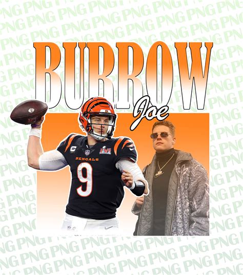 Joe Burrow T Shirt Design Png Instant Download Etsy