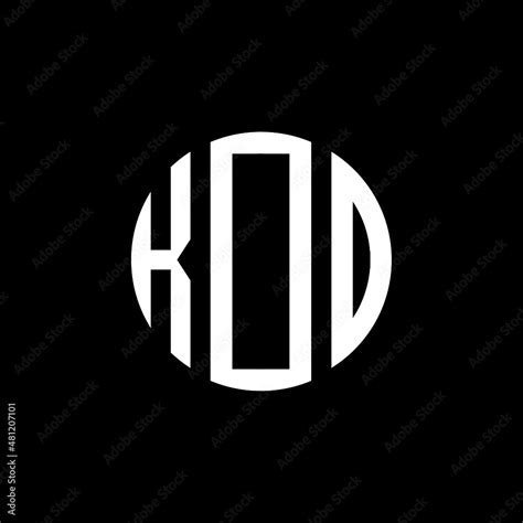 KOO letter logo design. KOO modern letter logo with black background ...