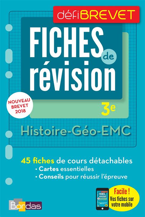 Fiches De Révision Histoire Géo Emc 3e Défibrevet Fiches Fiches De