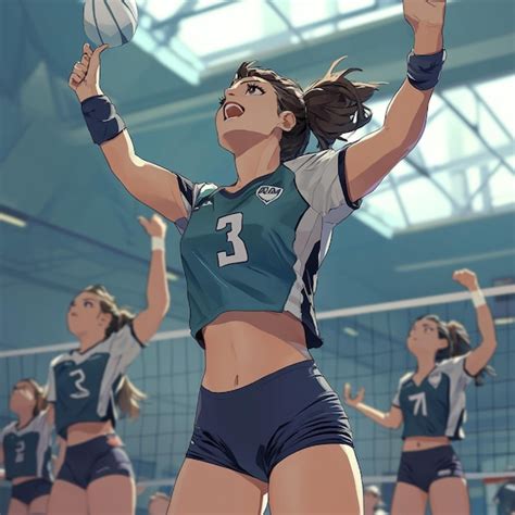 Premium Photo Depict A Volleyball Players Journey From Novice To Team