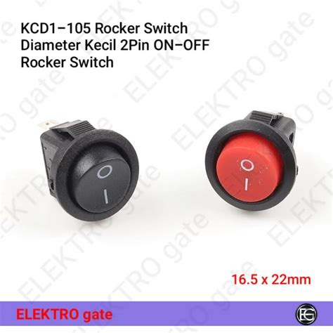 Jual KCD1 105 Rocker Switch Diameter Kecil 2Pin ON OFF Rocker Switch