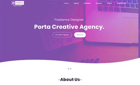 Porta Free Bootstrap 4 HTML5 Creative Agency Website Template