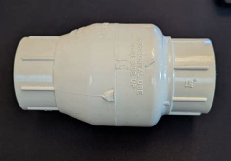 NDS Flo Control 1 1 2 PVC Flapper Check Valve D 2466 Sch 40 Slip To