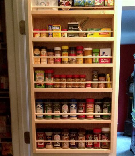 Spice Rack On Inside Of Pantry Doors Door Mounted Spice Rack Door