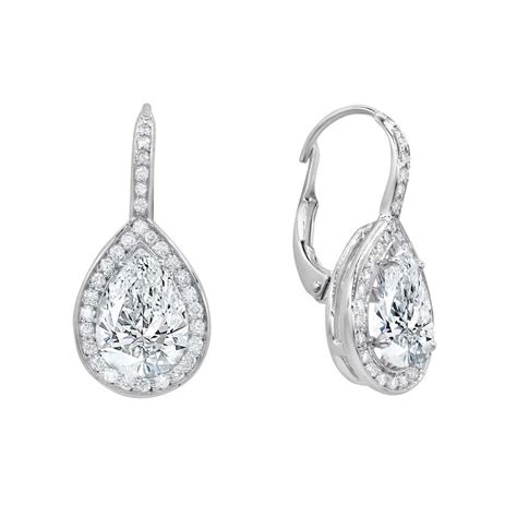 3 21 Carat Pear Shaped Diamond Drop Earrings At 1stdibs Pear Cut Diamond Drop Earrings Pear