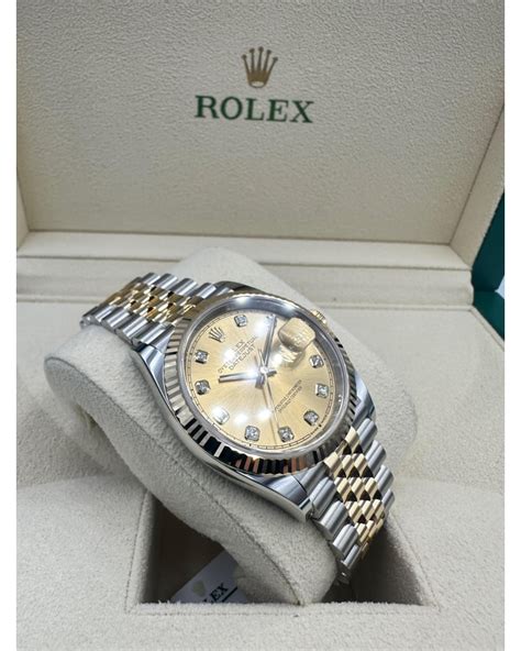 Rolex Datejust 36 Mm Aur Otel Ref 126233 Champagne Diamond Jubilee