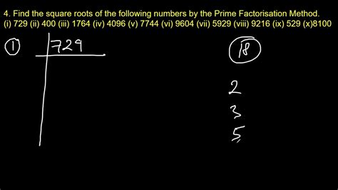 Square Root By Prime Factorization Youtube