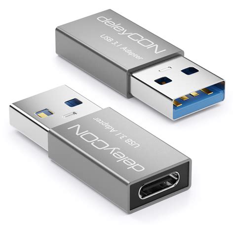 Deleycon Usb C Auf Usb Adapter C Buchse Auf A Stecker Usb Adapter