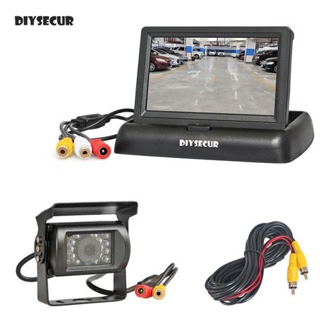 Diysecur Wired Inch Foldable Rear View Monitor Car Monitor