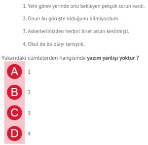 S N F T Rk E Yaz M Kurallar Testleri Z Online