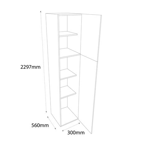300mm Larder Tall Unit Right Hand Purity Kitchens