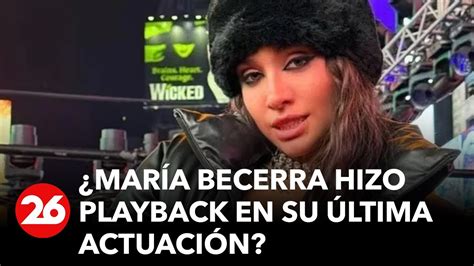 Acusan a María Becerra de hacer playback durante su show en Times