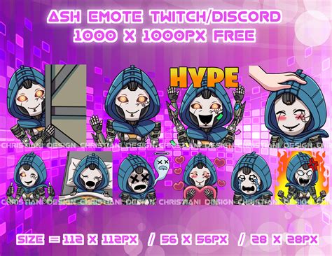 Apex Legends Twitch Emotes Pack Ash Apex Legends Twitch Etsy