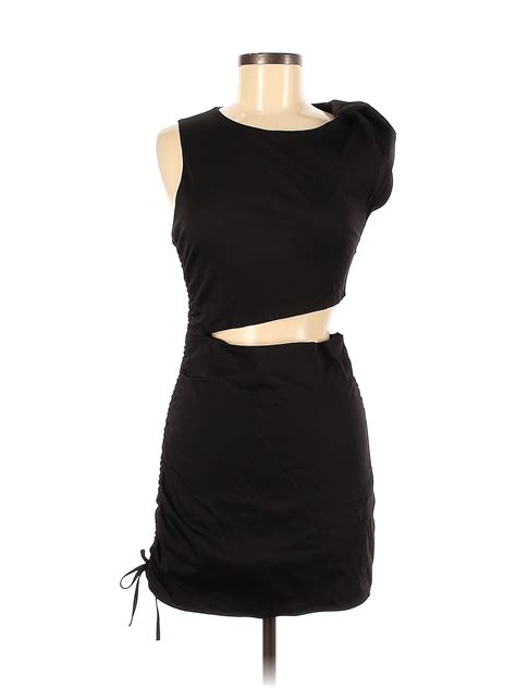 Zara Solid Black Cocktail Dress Size M 49 Off Thredup