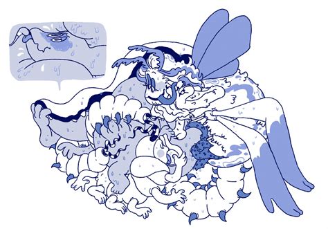 Rule 34 2018 Ambiguous Gender Antennae Anatomy Arthropod Blue And White Caterpillar Fellatio