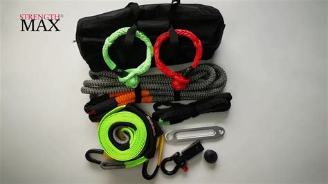 (jl Rope) Kinetic Recovery Kit Reocvery Rope Heavy Duty Car Tow Kit For ...