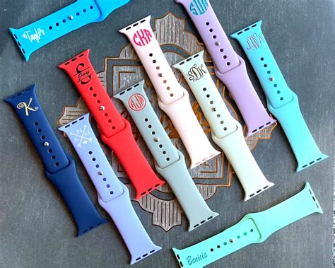 Silicone Apple Watch Band 38mm Monogram Apple Watch Band Etsy